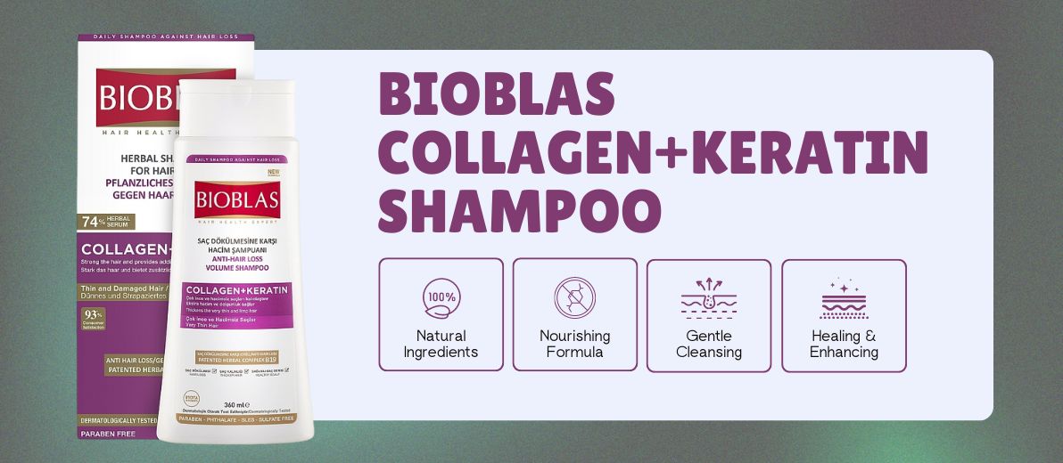 BIOBLAS COLLAGEN+KERATIN SHAMPOO